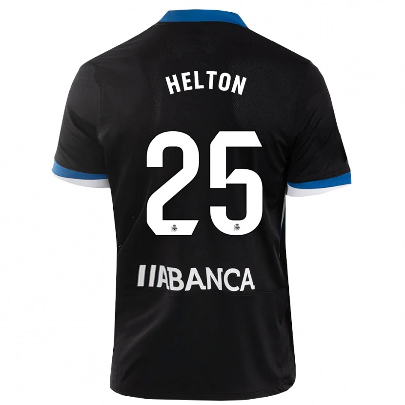 Danxen Mulher Camisola Helton Leite #25 Preto Branco Azul Alternativa 2026/27 Camisa