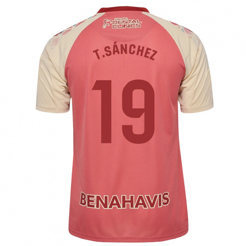 Danxen Mulher Camisola Toni Sánchez #19 Rosa Claro Vermelho Azul Alternativa 2026/27 Camisa