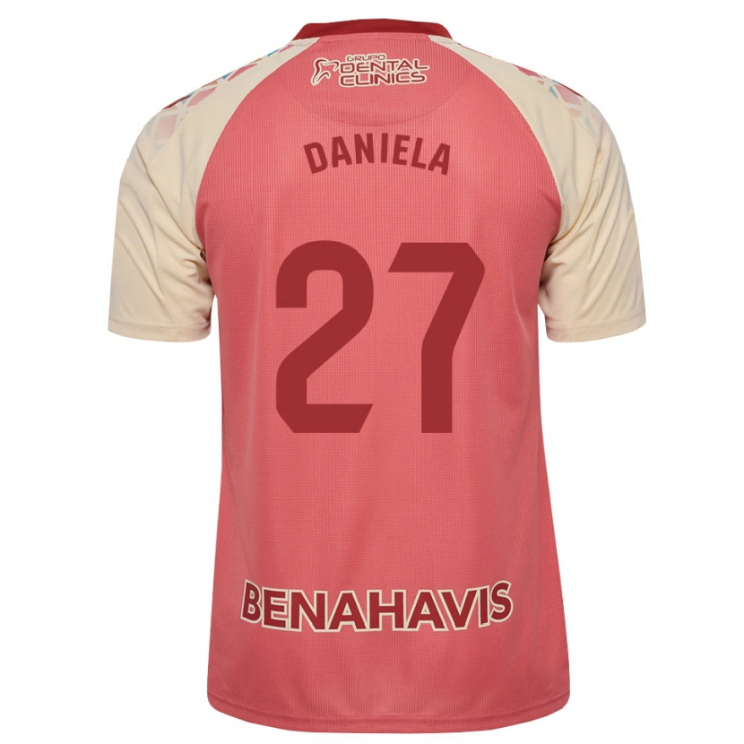 Danxen Mulher Camisola Daniela Sáenz Parra #27 Rosa Claro Vermelho Azul Alternativa 2026/27 Camisa