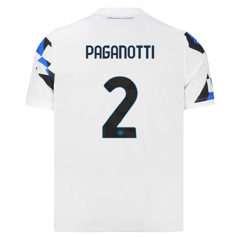 Danxen Mulher Camisola Emanuele Paganotti #2 Branco Vermelho Azul Alternativa 2026/27 Camisa