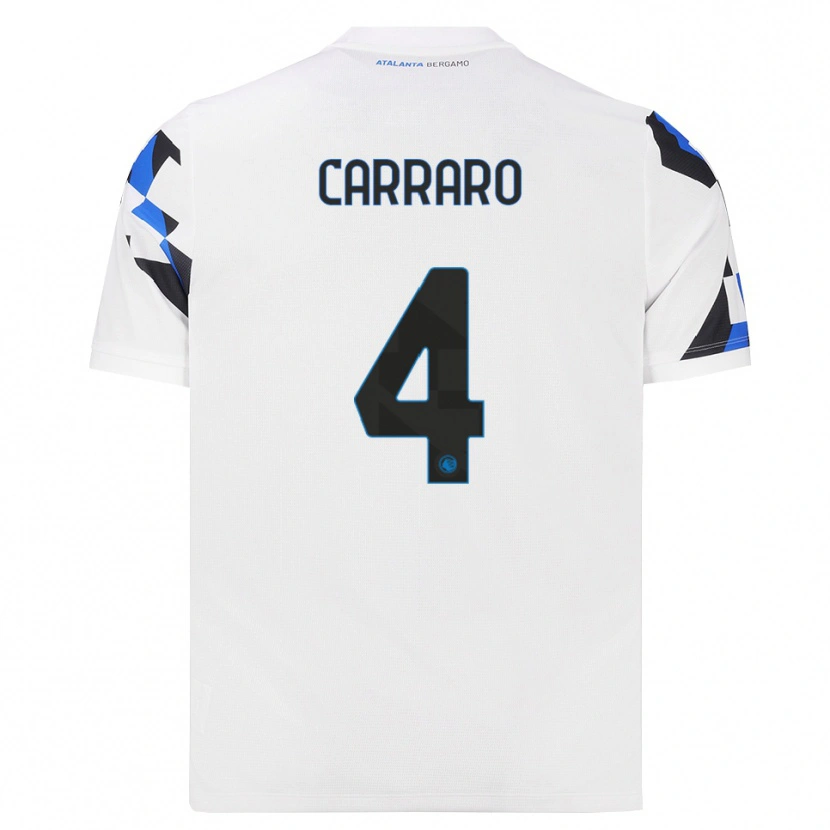 Danxen Mulher Camisola Marco Carraro #4 Branco Vermelho Azul Alternativa 2026/27 Camisa