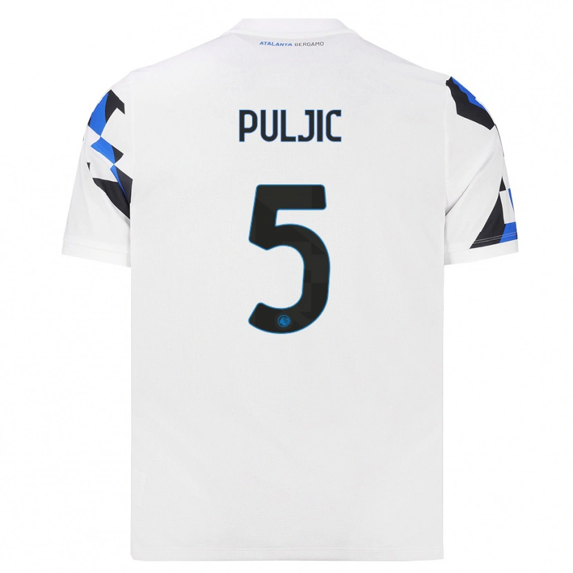 Danxen Mulher Camisola Ljubo Puljic #5 Branco Vermelho Azul Alternativa 2026/27 Camisa