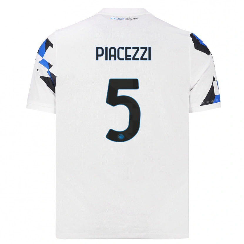 Danxen Mulher Camisola Eleonora Piacezzi #5 Branco Vermelho Azul Alternativa 2026/27 Camisa