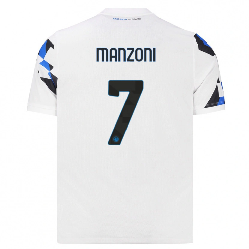 Danxen Mulher Camisola Alberto Manzoni #7 Branco Vermelho Azul Alternativa 2026/27 Camisa