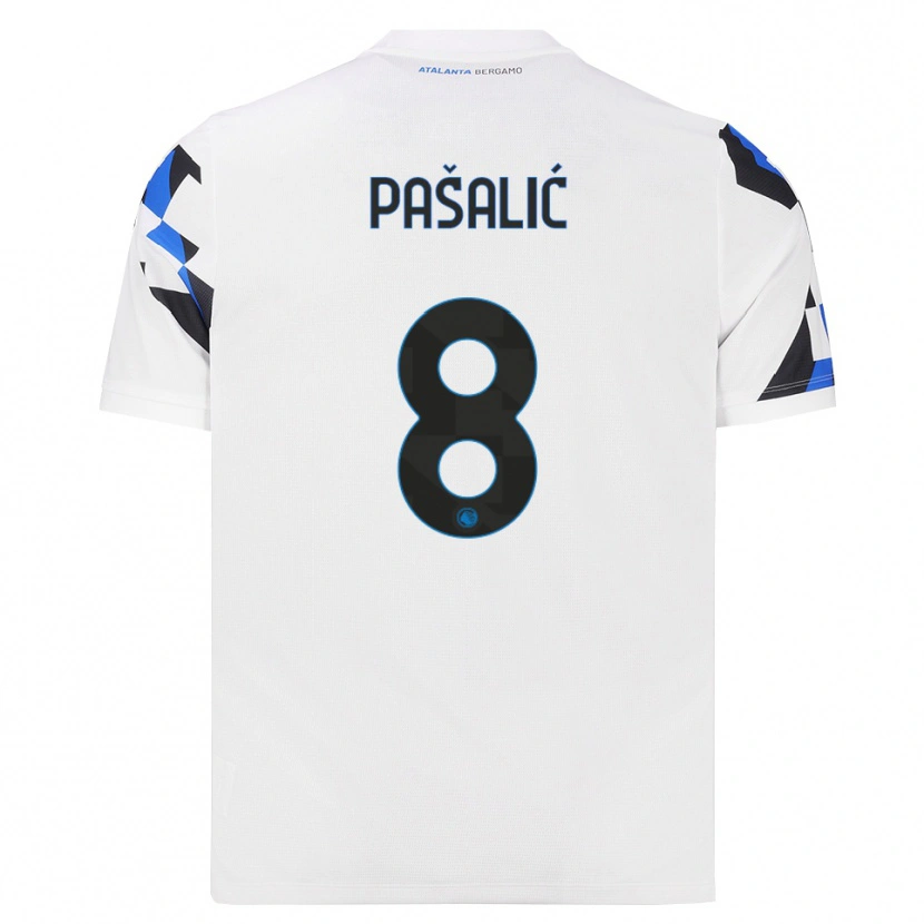 Danxen Mulher Camisola Mario Pašalić #8 Branco Vermelho Azul Alternativa 2026/27 Camisa