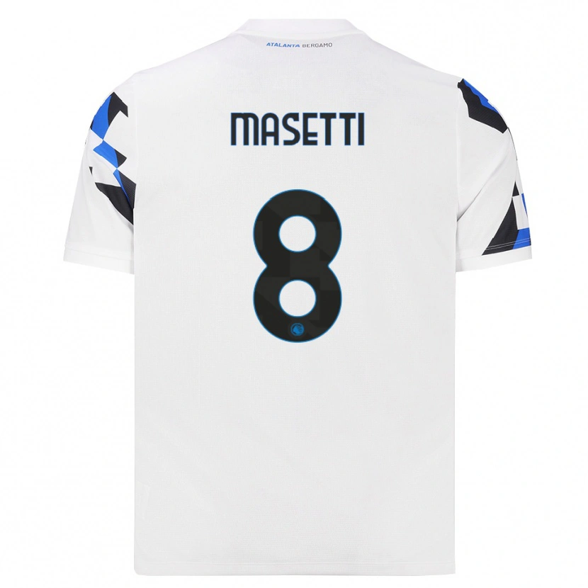 Danxen Mulher Camisola Francesco Masetti #8 Branco Vermelho Azul Alternativa 2026/27 Camisa