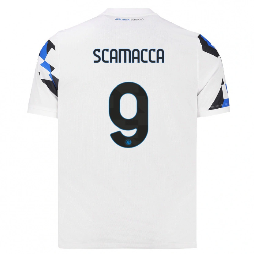 Danxen Mulher Camisola Gianluca Scamacca #9 Branco Vermelho Azul Alternativa 2026/27 Camisa
