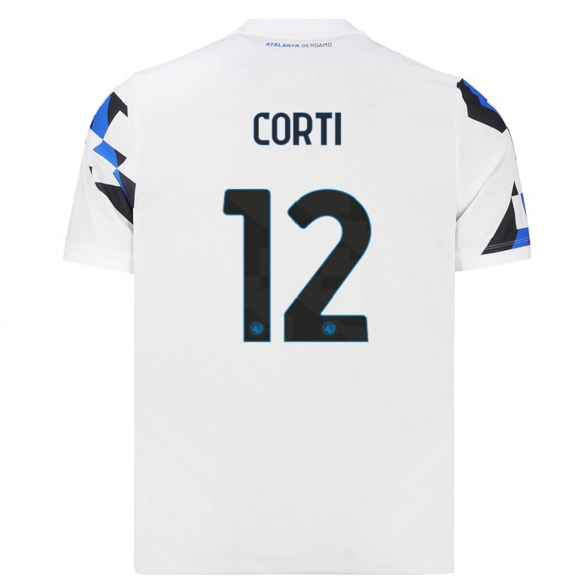 Danxen Mulher Camisola Edoardo Corti #12 Branco Vermelho Azul Alternativa 2026/27 Camisa