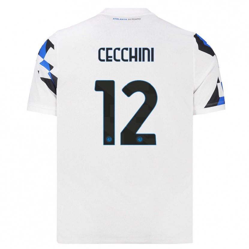 Danxen Mulher Camisola Filippo Cecchini #12 Branco Vermelho Azul Alternativa 2026/27 Camisa
