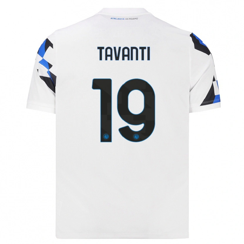 Danxen Mulher Camisola Mattia Tavanti #19 Branco Vermelho Azul Alternativa 2026/27 Camisa