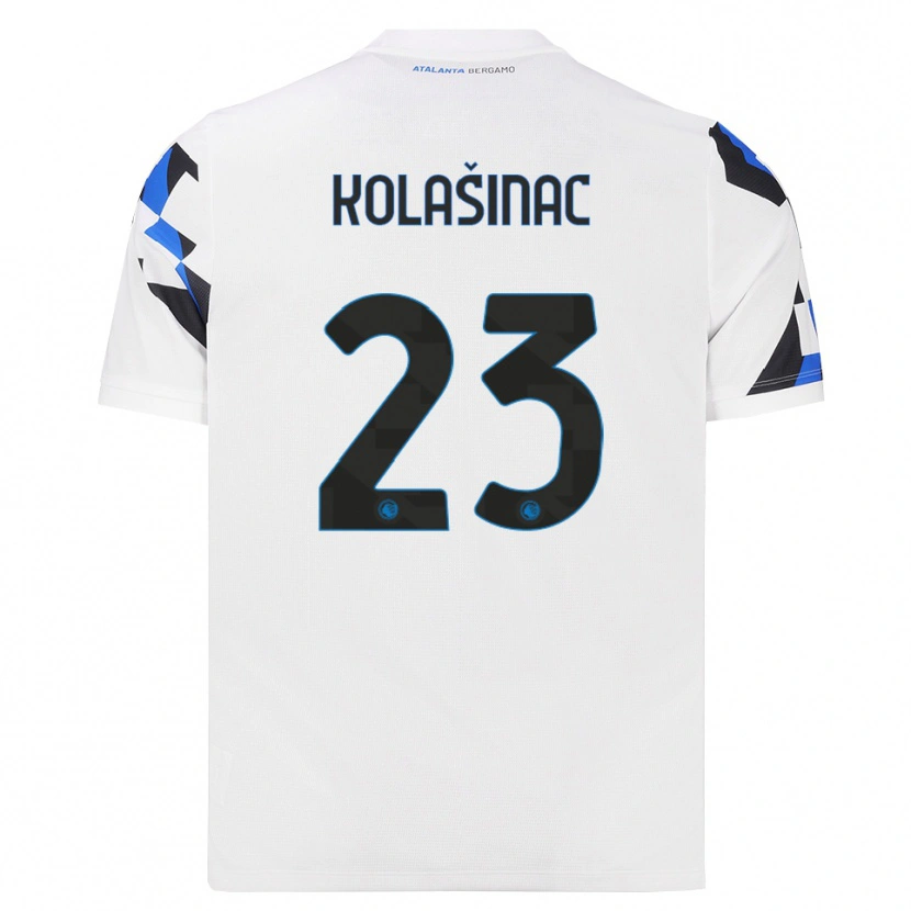 Danxen Mulher Camisola Sead Kolasinac #23 Branco Vermelho Azul Alternativa 2026/27 Camisa