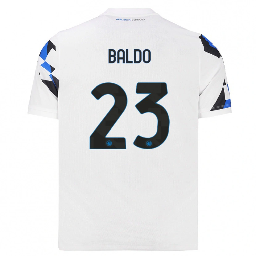 Danxen Mulher Camisola Nicolò Baldo #23 Branco Vermelho Azul Alternativa 2026/27 Camisa