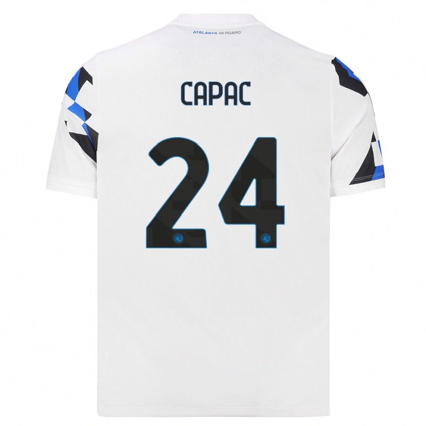 Danxen Mulher Camisola Alexandru Capac #24 Branco Vermelho Azul Alternativa 2026/27 Camisa