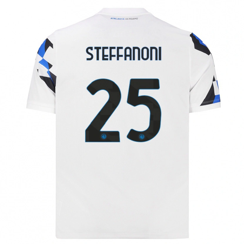 Danxen Mulher Camisola Federico Steffanoni #25 Branco Vermelho Azul Alternativa 2026/27 Camisa