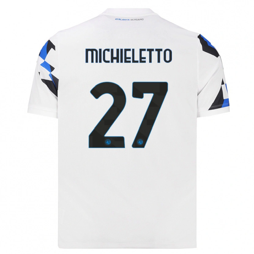 Danxen Mulher Camisola Andrea Michieletto #27 Branco Vermelho Azul Alternativa 2026/27 Camisa