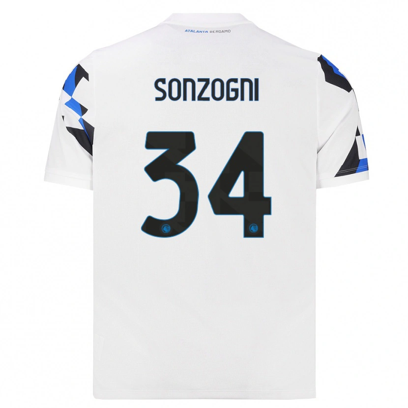 Danxen Mulher Camisola Mattia Sonzogni #34 Branco Vermelho Azul Alternativa 2026/27 Camisa