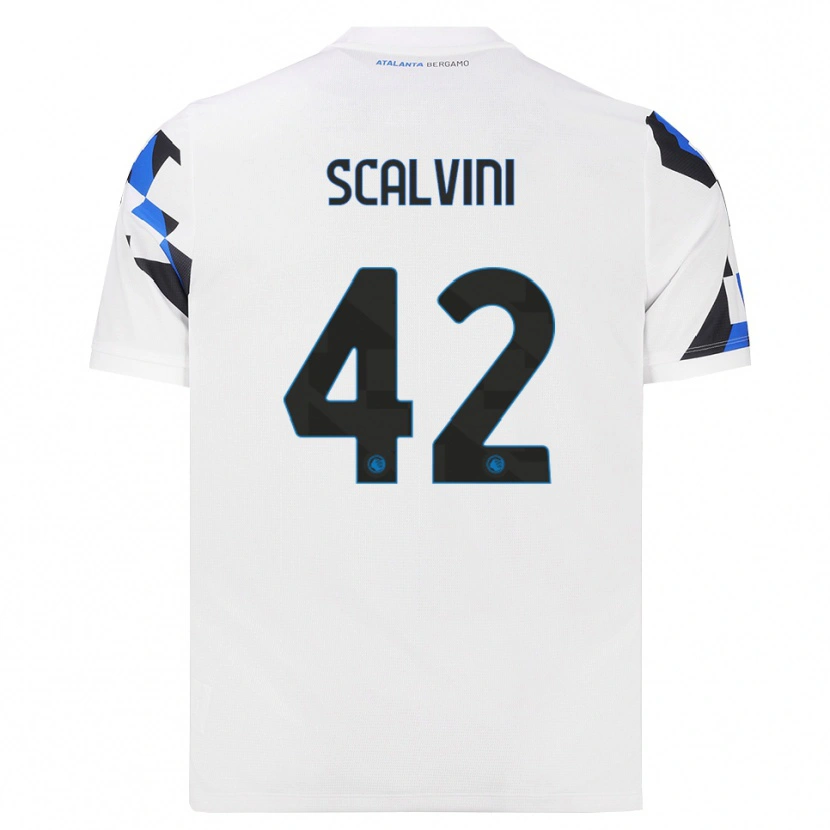 Danxen Mulher Camisola Giorgio Scalvini #42 Branco Vermelho Azul Alternativa 2026/27 Camisa