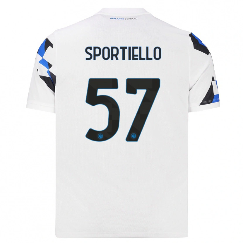 Danxen Mulher Camisola Marco Sportiello #57 Branco Vermelho Azul Alternativa 2026/27 Camisa
