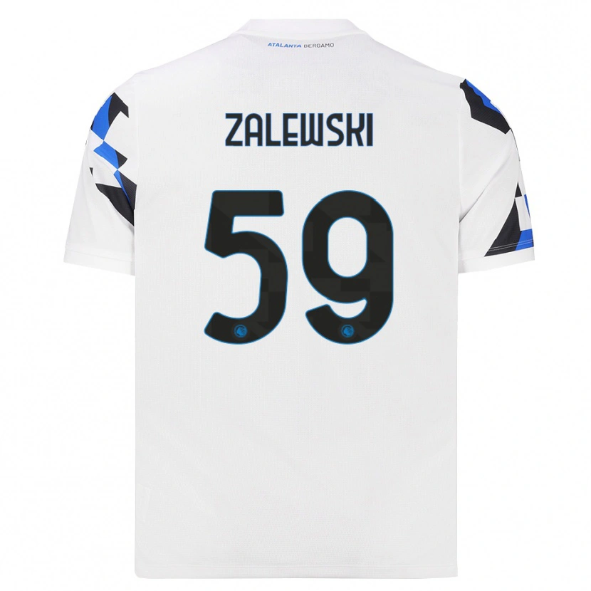 Danxen Mulher Camisola Nicola Zalewski #59 Branco Vermelho Azul Alternativa 2026/27 Camisa