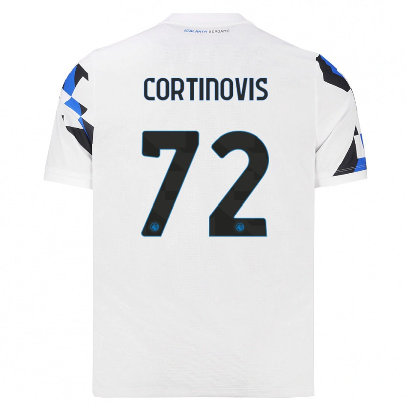 Danxen Mulher Camisola Alessandro Cortinovis #72 Branco Vermelho Azul Alternativa 2026/27 Camisa