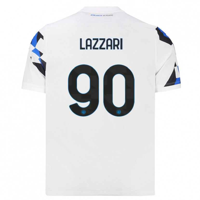 Danxen Mulher Camisola Ilaria Lazzari #90 Branco Vermelho Azul Alternativa 2026/27 Camisa