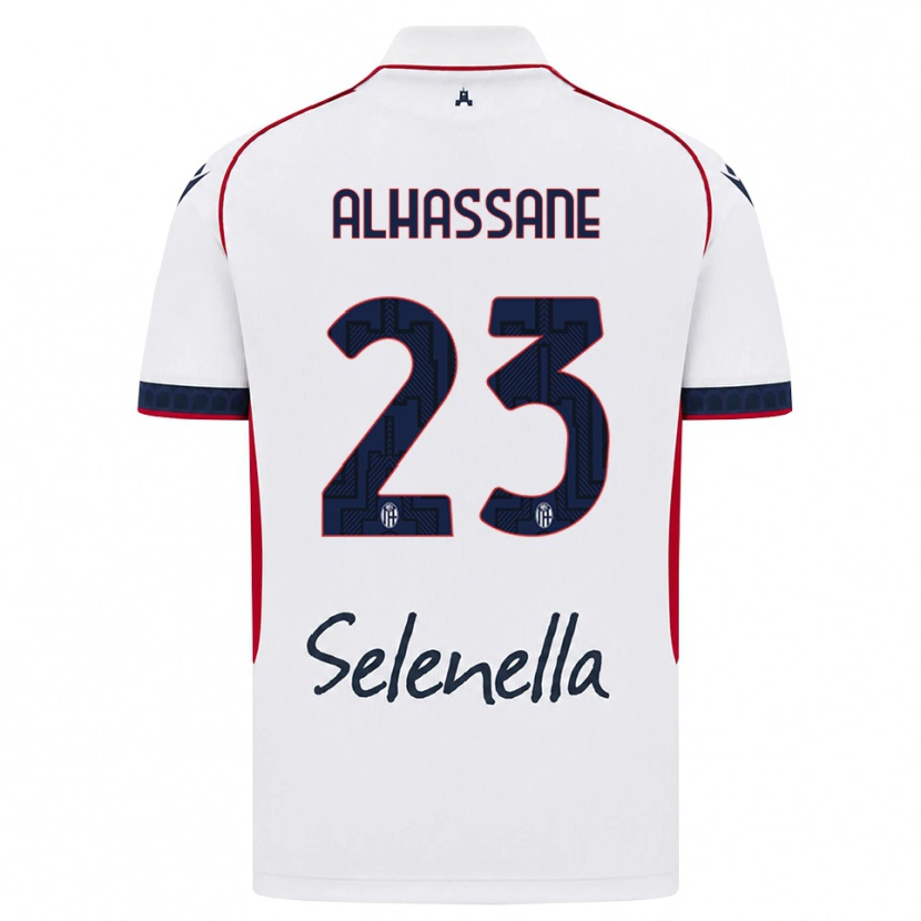 Danxen Mulher Camisola Rahim Alhassane #23 Branco Vermelho Azul Real Alternativa 2026/27 Camisa