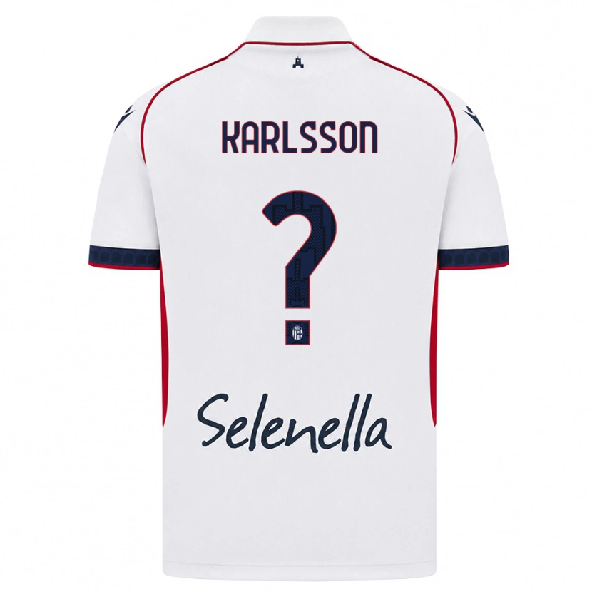 Danxen Mulher Camisola Jesper Karlsson #0 Branco Vermelho Azul Real Alternativa 2026/27 Camisa