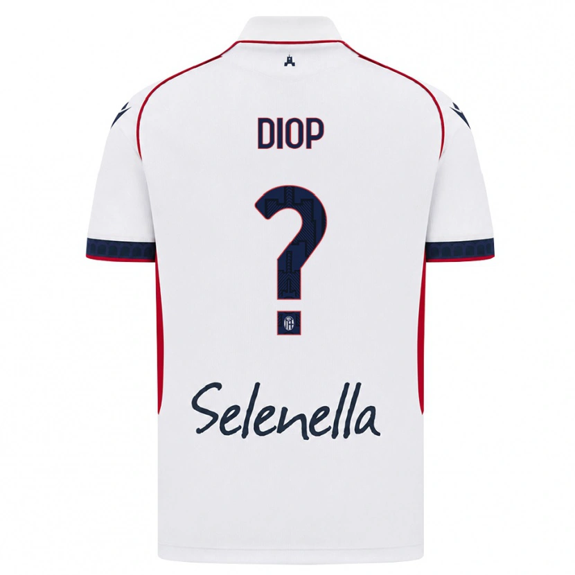 Danxen Mulher Camisola Saer Diop #0 Branco Vermelho Azul Real Alternativa 2026/27 Camisa