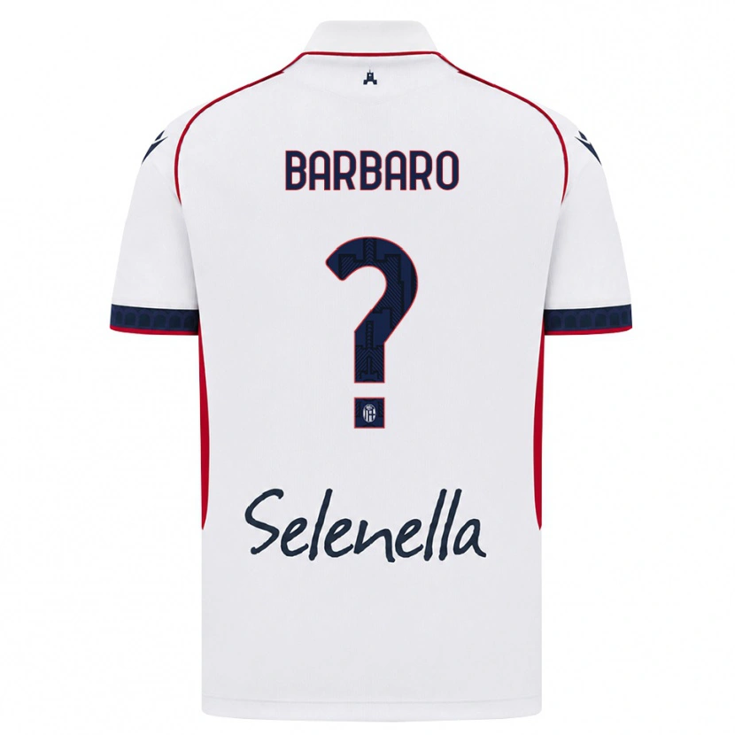 Danxen Mulher Camisola Giacomo Barbaro #0 Branco Vermelho Azul Real Alternativa 2026/27 Camisa