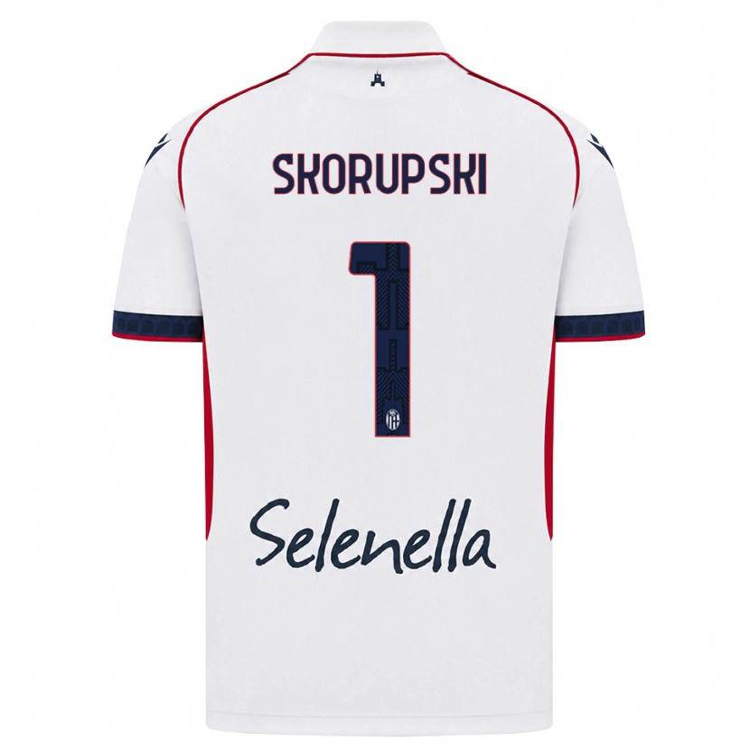 Danxen Mulher Camisola Lukasz Skorupski #1 Branco Vermelho Azul Real Alternativa 2026/27 Camisa