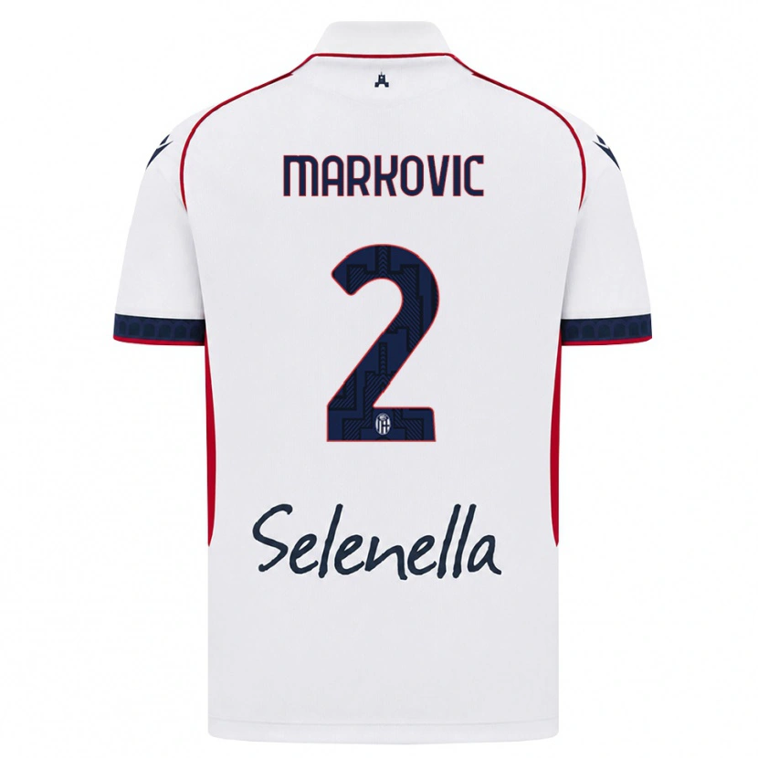 Danxen Mulher Camisola Petar Markovic #2 Branco Vermelho Azul Real Alternativa 2026/27 Camisa