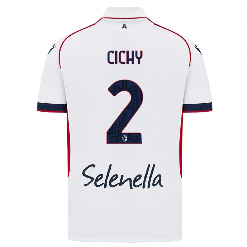Danxen Mulher Camisola Natan Cichy #2 Branco Vermelho Azul Real Alternativa 2026/27 Camisa
