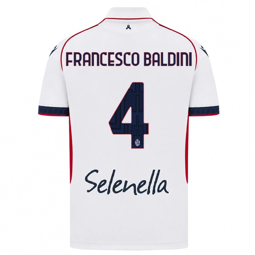 Danxen Mulher Camisola Giovanni Francesco Baldini #4 Branco Vermelho Azul Real Alternativa 2026/27 Camisa