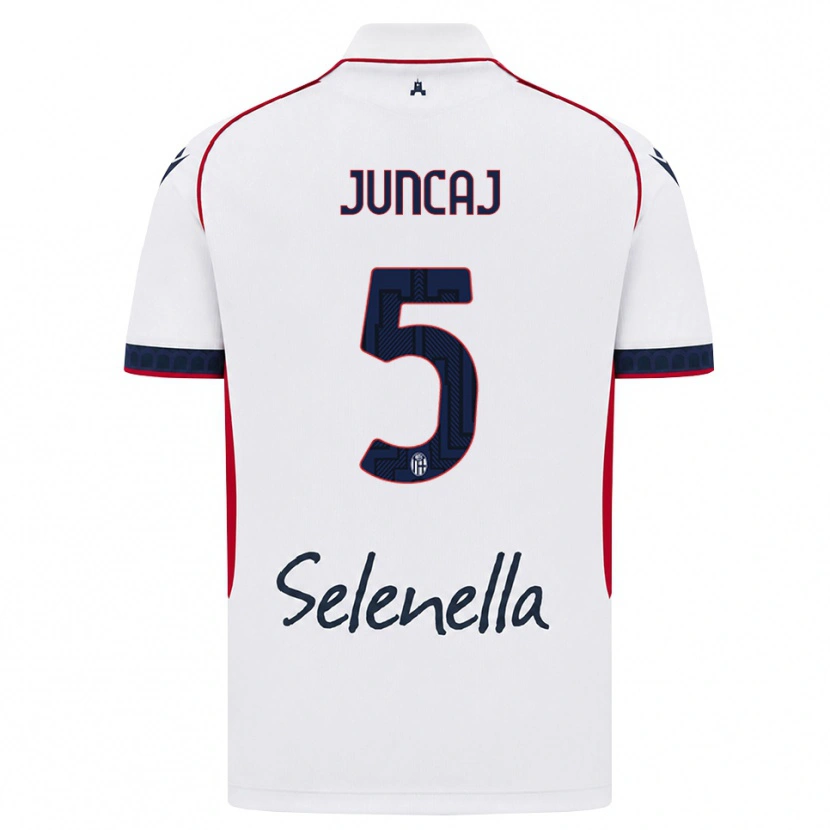 Danxen Mulher Camisola Flavio Juncaj #5 Branco Vermelho Azul Real Alternativa 2026/27 Camisa