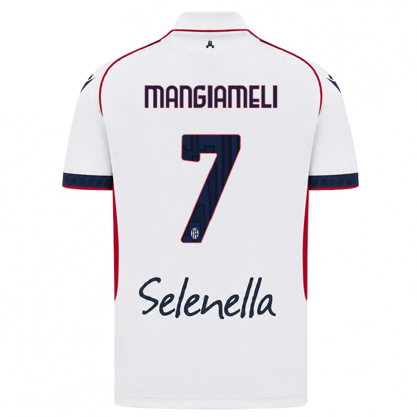 Danxen Mulher Camisola Federico Mangiameli #7 Branco Vermelho Azul Real Alternativa 2026/27 Camisa