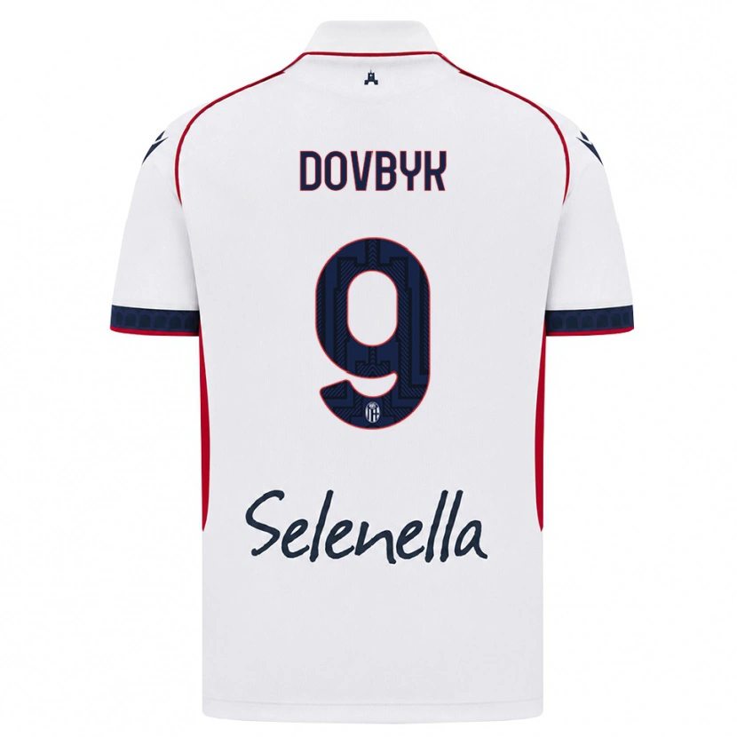 Danxen Mulher Camisola Artem Dovbyk #9 Branco Vermelho Azul Real Alternativa 2026/27 Camisa