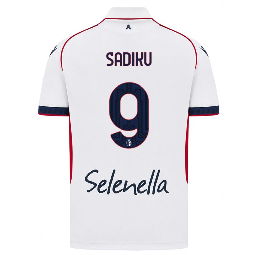 Danxen Mulher Camisola Bamir Sadiku #9 Branco Vermelho Azul Real Alternativa 2026/27 Camisa