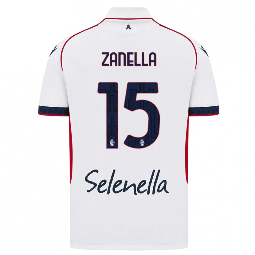 Danxen Mulher Camisola Jacopo Zanella #15 Branco Vermelho Azul Real Alternativa 2026/27 Camisa
