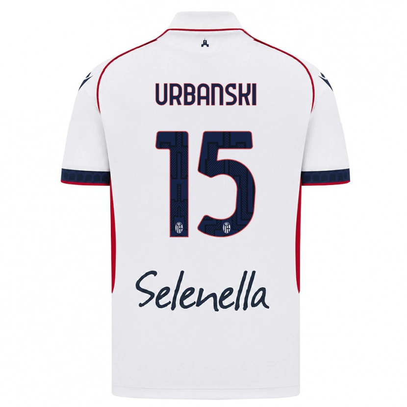 Danxen Mulher Camisola Dominik Urbanski #15 Branco Vermelho Azul Real Alternativa 2026/27 Camisa