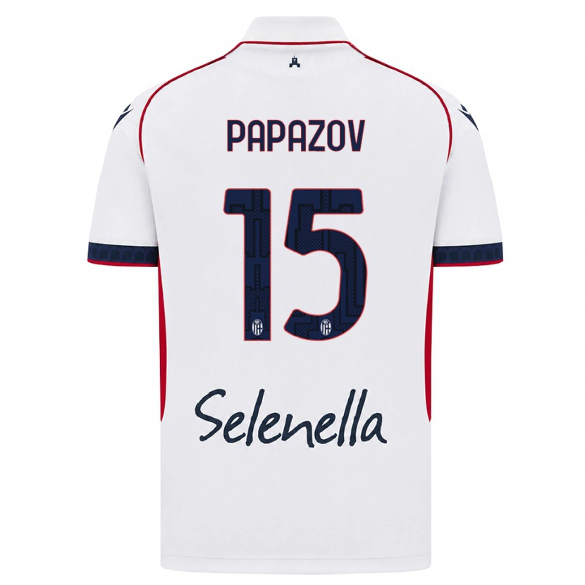 Danxen Mulher Camisola Dimitar Papazov #15 Branco Vermelho Azul Real Alternativa 2026/27 Camisa