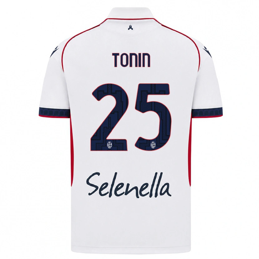 Danxen Mulher Camisola Federico Tonin #25 Branco Vermelho Azul Real Alternativa 2026/27 Camisa