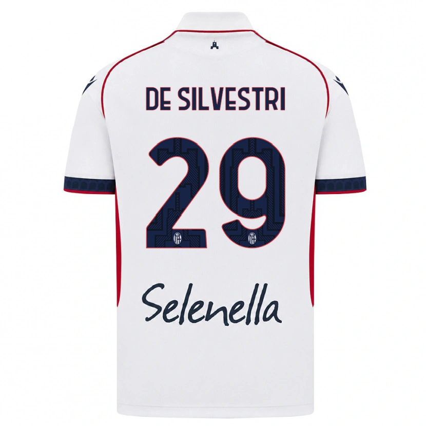 Danxen Mulher Camisola Lorenzo De Silvestri #29 Branco Vermelho Azul Real Alternativa 2026/27 Camisa