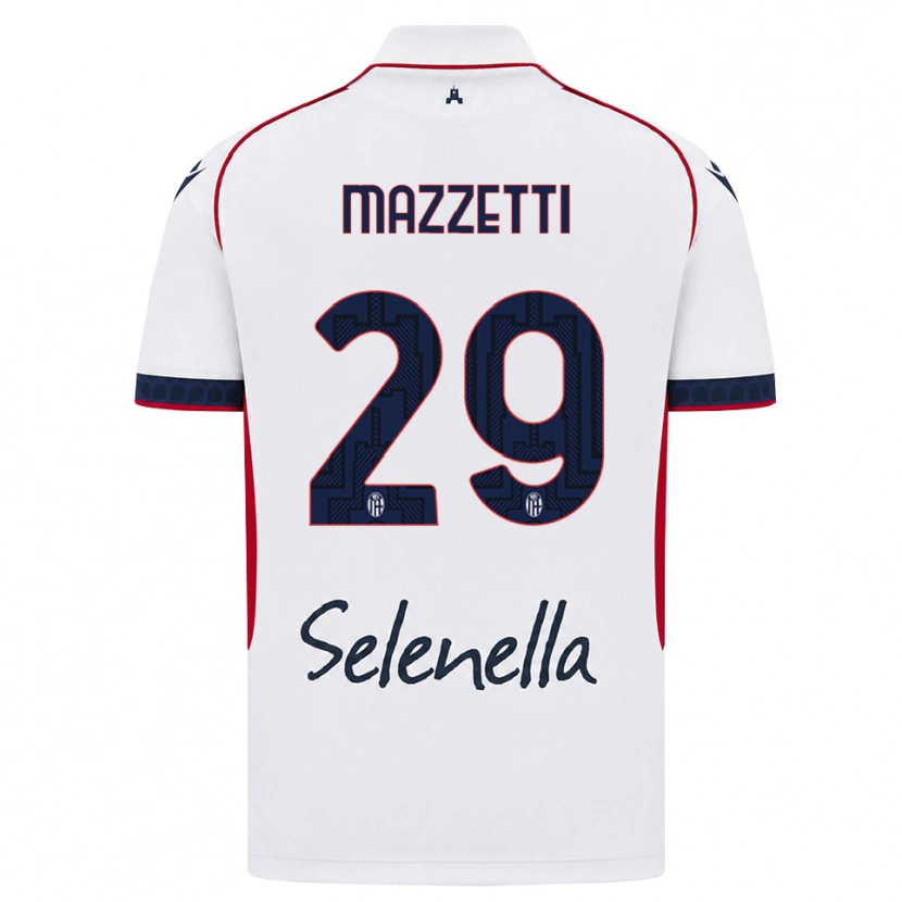 Danxen Mulher Camisola Gabriele Mazzetti #29 Branco Vermelho Azul Real Alternativa 2026/27 Camisa