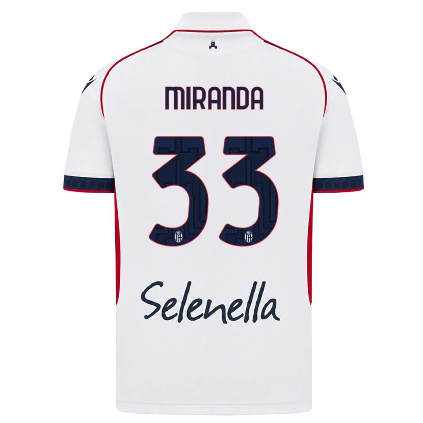 Danxen Mulher Camisola Juan Miranda #33 Branco Vermelho Azul Real Alternativa 2026/27 Camisa