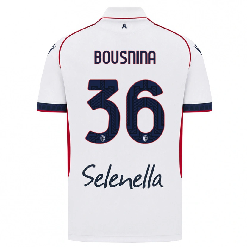 Danxen Mulher Camisola Farès Bousnina #36 Branco Vermelho Azul Real Alternativa 2026/27 Camisa