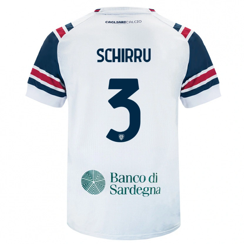Danxen Mulher Camisola Andrea Schirru #3 Branco Vermelho Verde Alternativa 2026/27 Camisa
