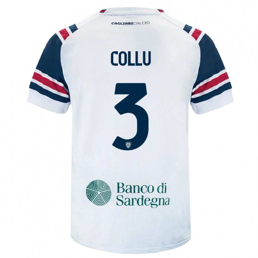 Danxen Mulher Camisola Davide Collu #3 Branco Vermelho Verde Alternativa 2026/27 Camisa