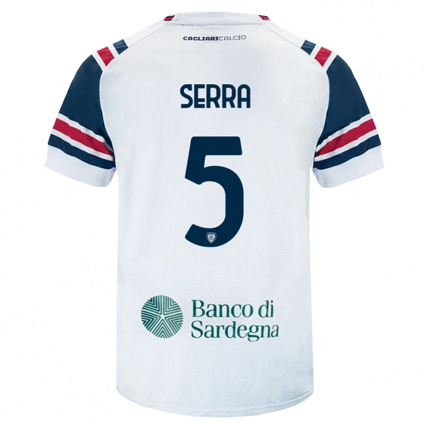 Danxen Mulher Camisola Davide Serra #5 Branco Vermelho Verde Alternativa 2026/27 Camisa