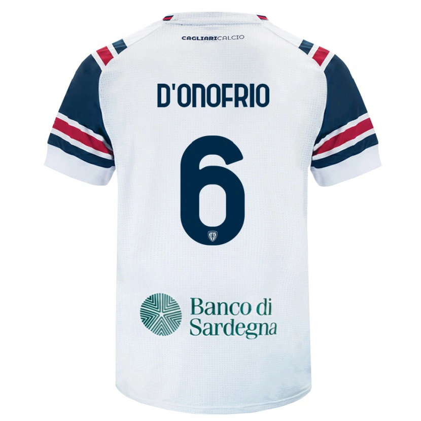 Danxen Mulher Camisola Vincenzo D'onofrio #6 Branco Vermelho Verde Alternativa 2026/27 Camisa