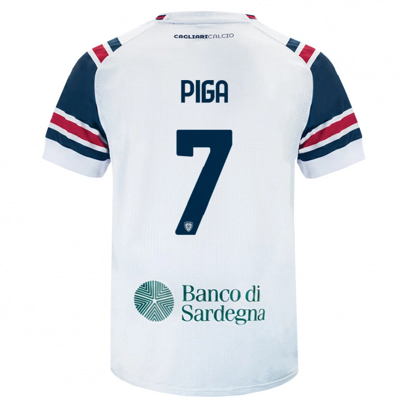 Danxen Mulher Camisola Renato Piga #7 Branco Vermelho Verde Alternativa 2026/27 Camisa